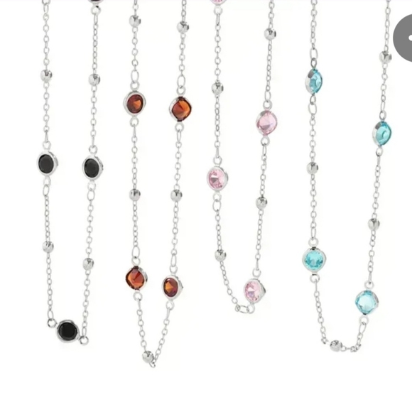 I'll Try To Restock Belly Chain Zircon Clear Pink Blue Red Black Waist Chain - Picture 16 of 16